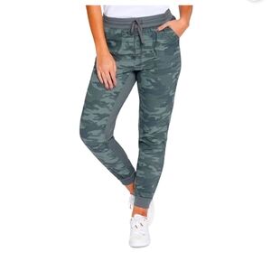 Seven7 Utility Joggers Forest Camo Cotton Linen Pants Front & Back Pockets XXL